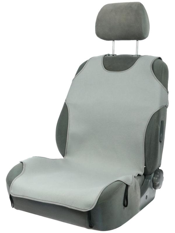 Чехол-майка TORSO на переднее сиденье, цвет серый, набор 2 шт