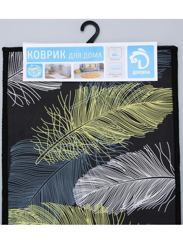 Набор ковриков для ванной и туалета Доляна «Перья», 2 шт: 40×60, 40×121 см