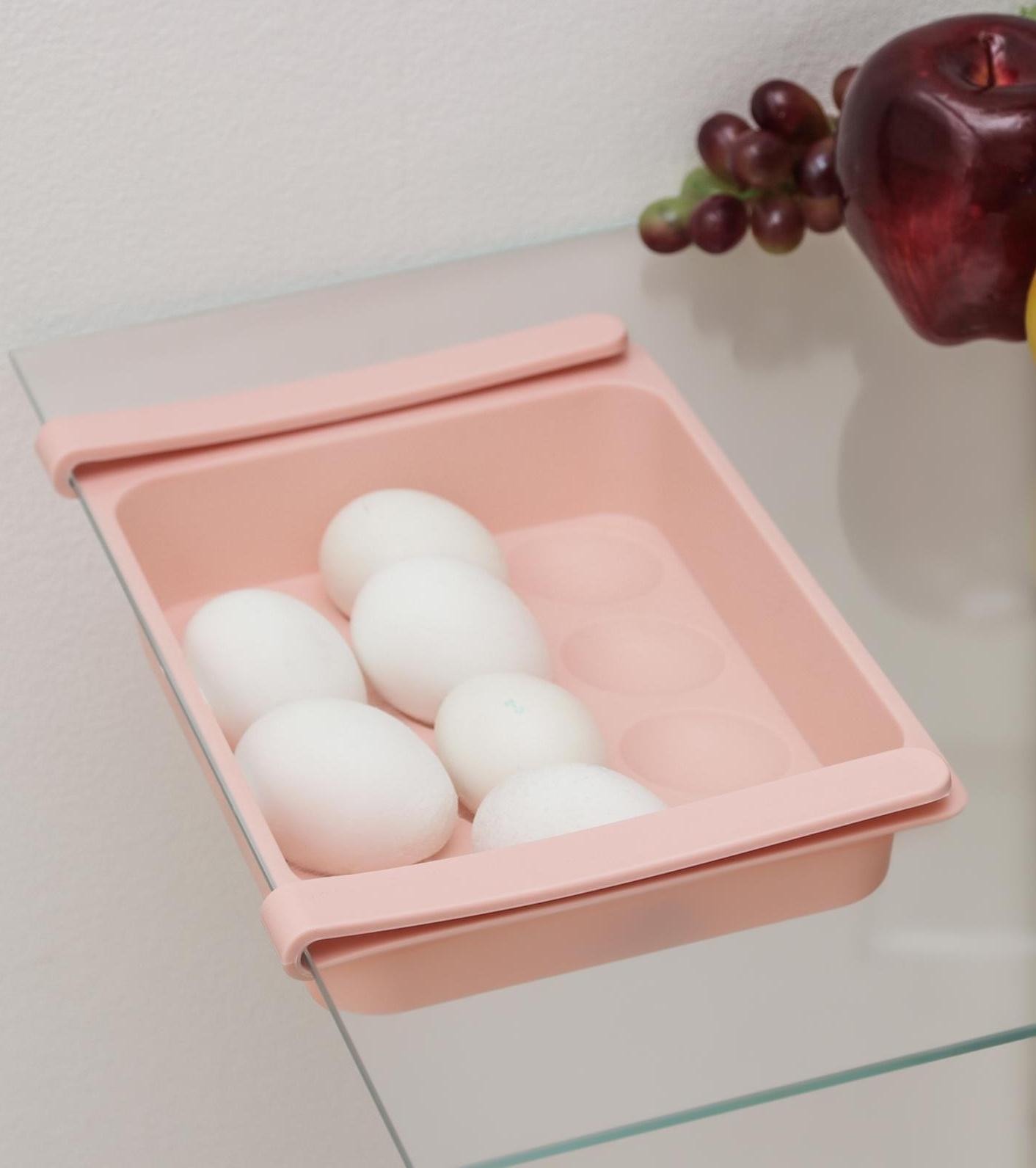 Полка для яиц в холодильник, подвесная, 12 ячеек, 26×17×5 см, цвет МИКС