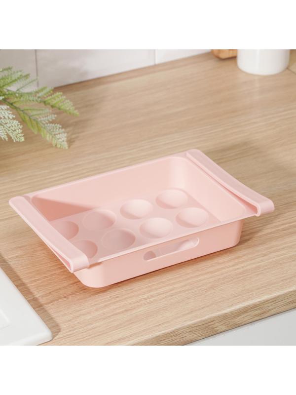 Полка для яиц в холодильник, подвесная, 12 ячеек, 26×17×5 см, цвет МИКС