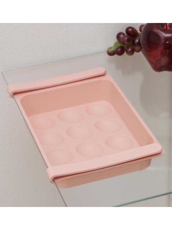 Полка для яиц в холодильник, подвесная, 12 ячеек, 26×17×5 см, цвет МИКС