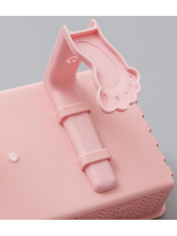 Полка для ванных принадлежностей «Колосок», 28×15×6 см, на липучках, с крючками, цвет МИКС