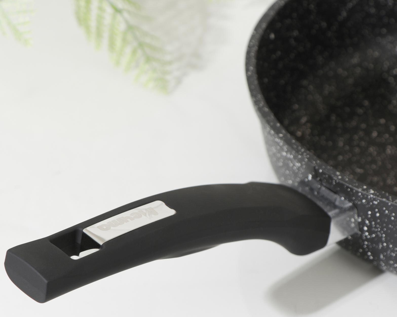 Сковорода Гранит black. Induction Pro, d=24 см, пластиковая ручка, антипригарное покрытие, цвет чёрный