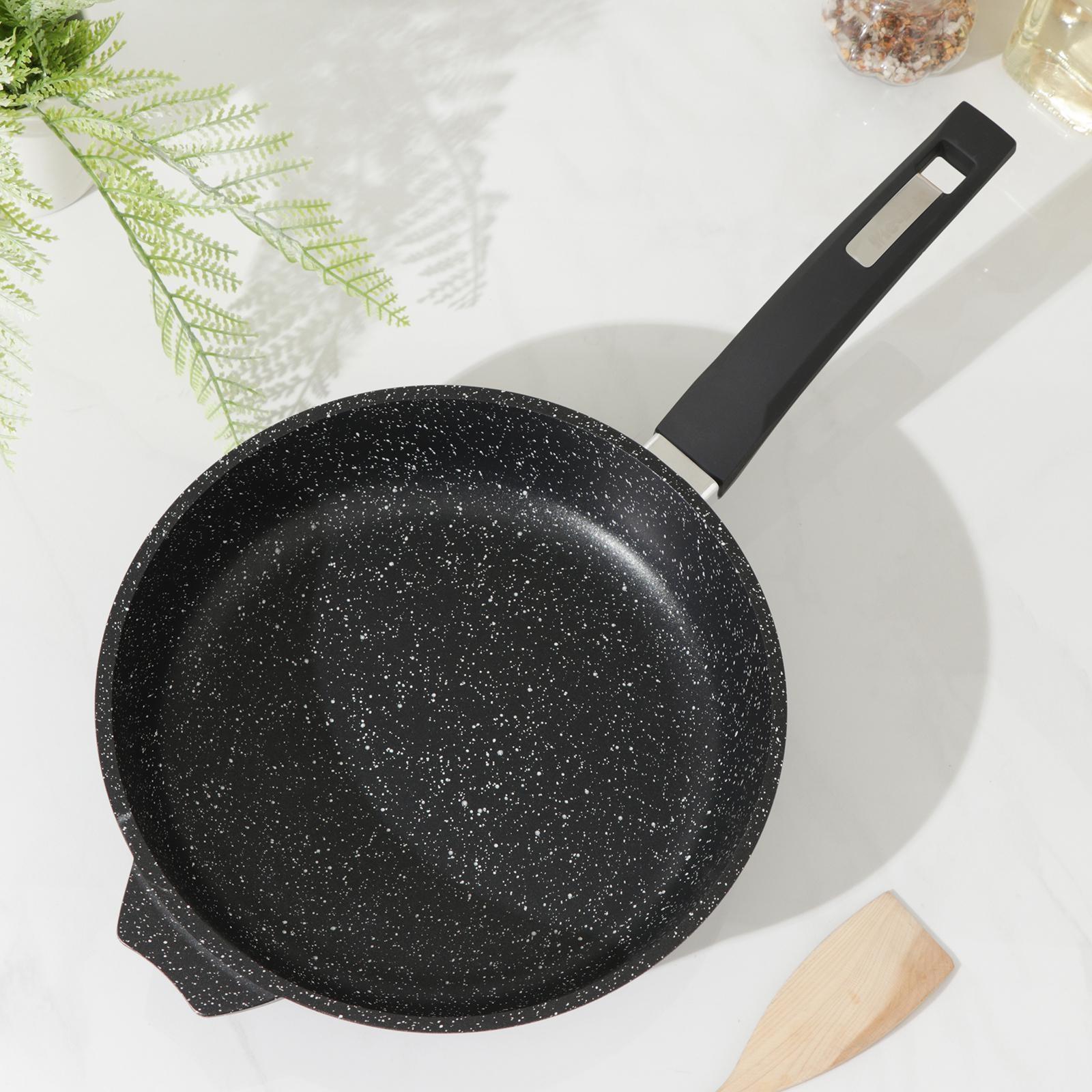 Сковорода Гранит black. Induction Pro, d=24 см, пластиковая ручка, антипригарное покрытие, цвет чёрный