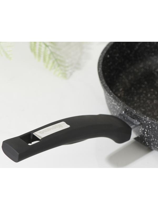 Сковорода Гранит black. Induction Pro, d=24 см, пластиковая ручка, антипригарное покрытие, цвет чёрный