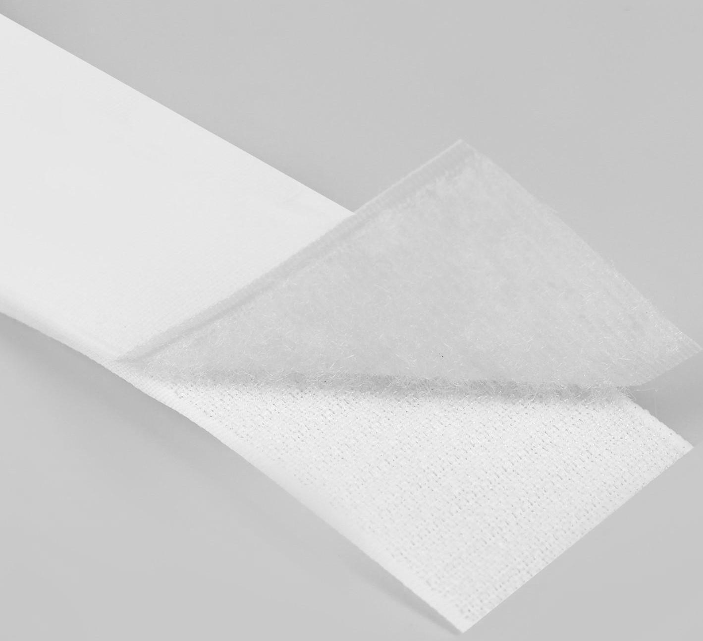 Липучка, 50 мм × 25 ± 1 м, цвет белый