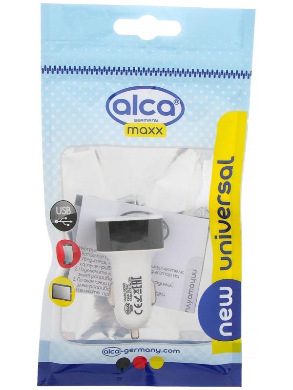 Разветвитель прикуривателя 3 USB Alca MAXX, бело-черный 510 570