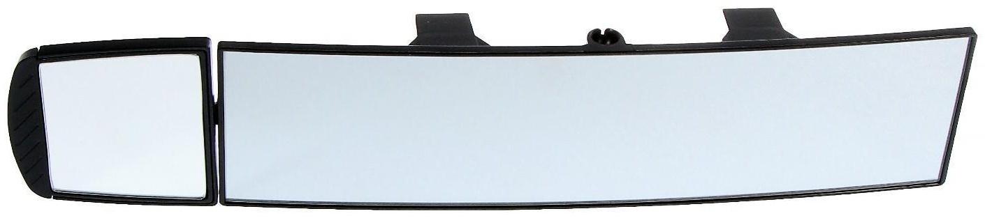 Зеркало салонное Autovirazh панорамное сферическое, 280х78 мм, с доп. зеркалом 70х78 мм