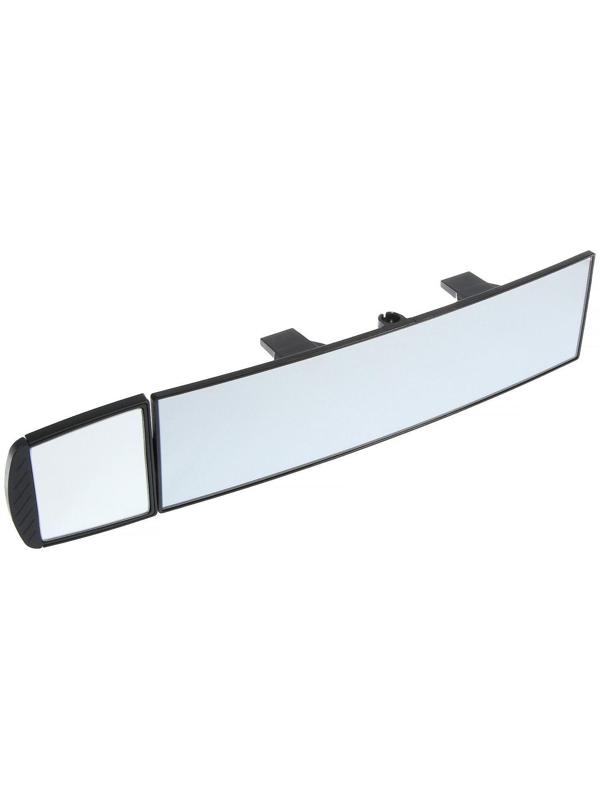 Зеркало салонное Autovirazh панорамное сферическое, 280х78 мм, с доп. зеркалом 70х78 мм