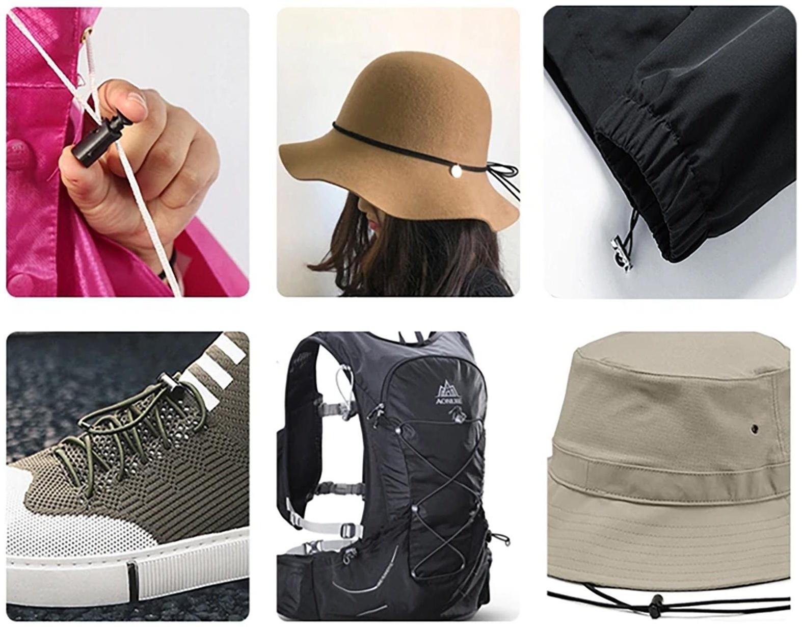 Резинка шляпная, 1/2 мм, 10 ± 0,5 м, 4 шт, цвет чёрный/белый