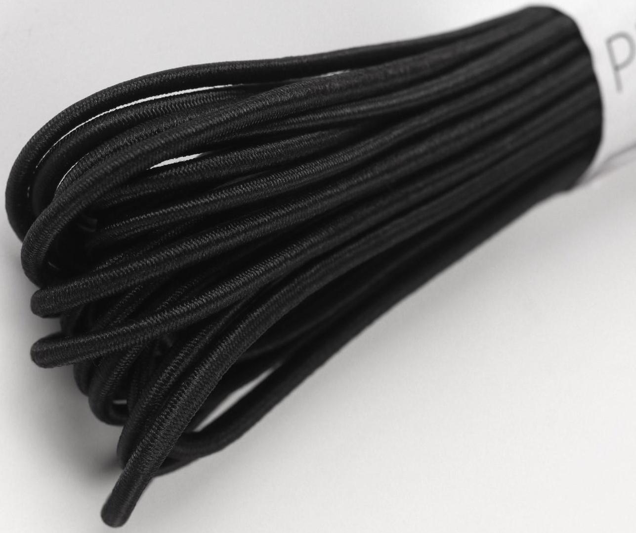 Резинка шляпная, 3 мм, 10 ± 0,5 м, цвет чёрный