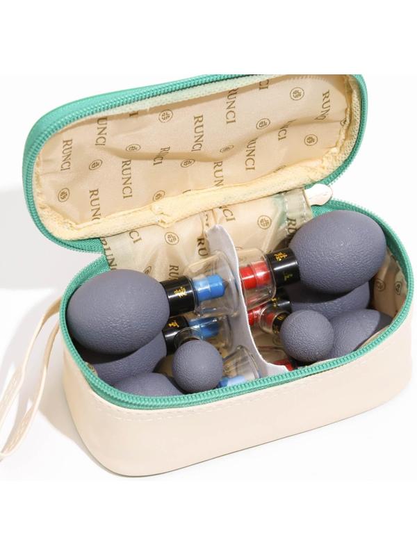 Магнитные банки акупункционного действия, для вакуумного массажа, набор 8 шт.