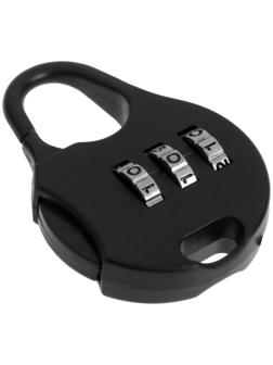 Замок навесной кодовый ТУНДРА ZK021, цвет черный