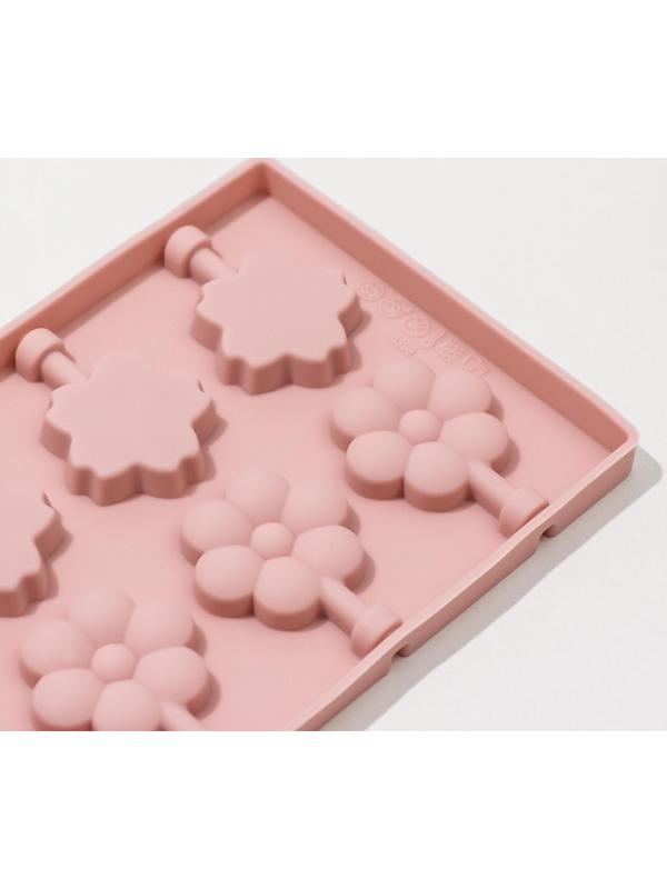 Форма для леденцов Доляна «Клумба», 25×10,5×1 см, 12 ячеек, цвет МИКС