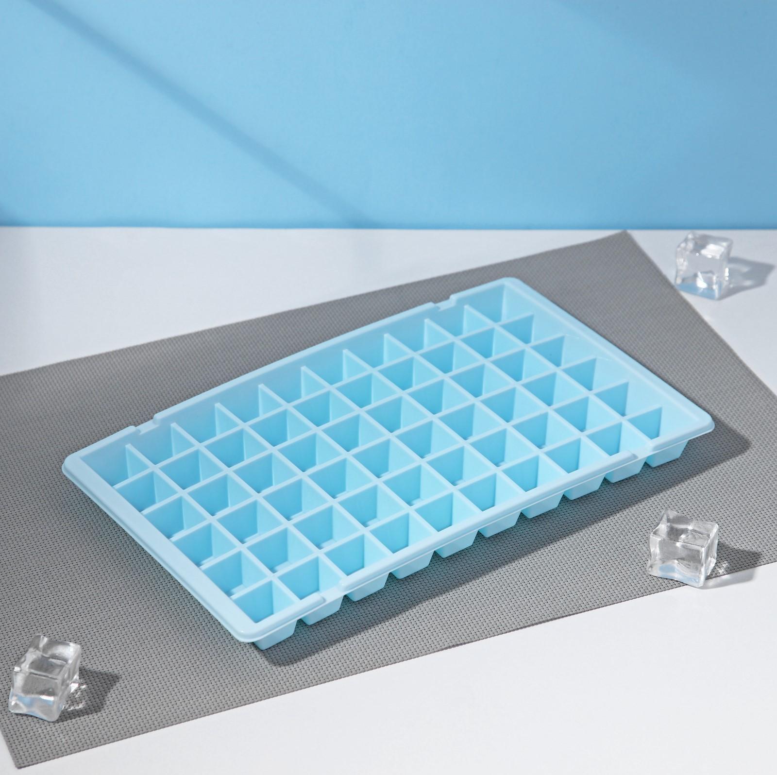 Форма для льда, 60 ячеек, 29×17,5×2 см, цвет МИКС