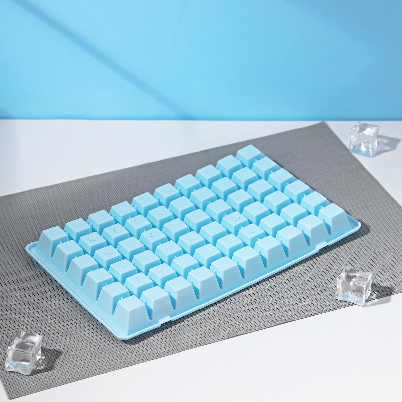 Форма для льда, 60 ячеек, 29×17,5×2 см, цвет МИКС