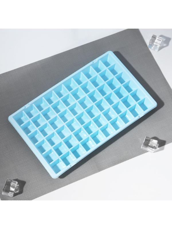 Форма для льда, 60 ячеек, 29×17,5×2 см, цвет МИКС
