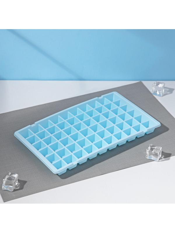 Форма для льда, 60 ячеек, 29×17,5×2 см, цвет МИКС