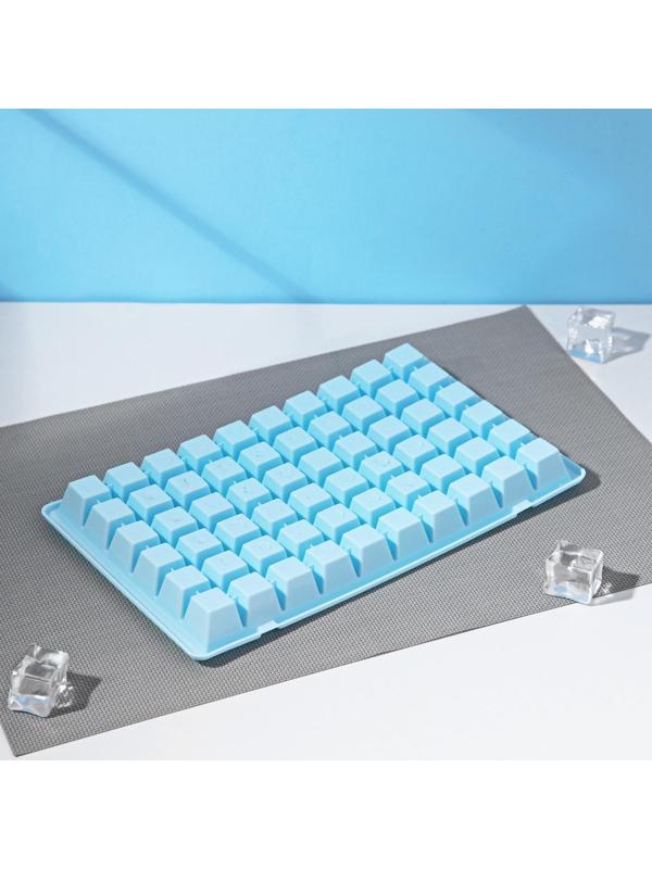 Форма для льда, 60 ячеек, 29×17,5×2 см, цвет МИКС