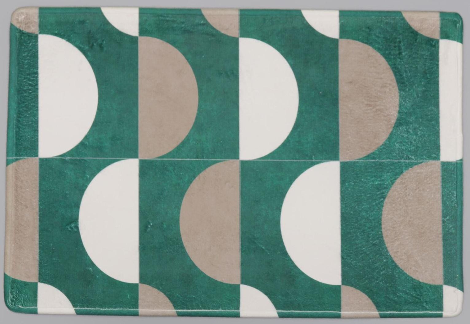 Коврик для дома Доляна «Сфера», 40×60 см, цвет зелёно-бежевый