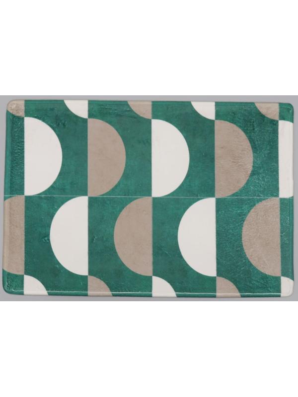 Коврик для дома Доляна «Сфера», 40×60 см, цвет зелёно-бежевый