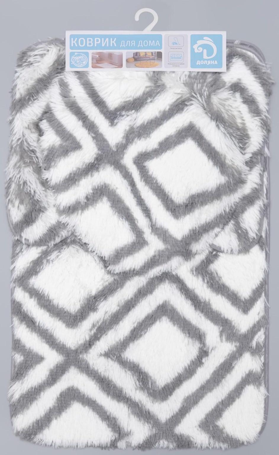 Набор ковриков для ванной и туалета Доляна «Пушистик», 3 шт: 50×80 см, 50×40 см, 31×43 см