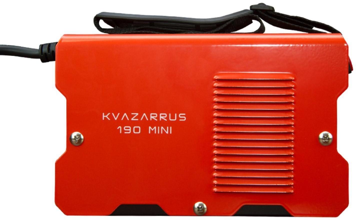 Сварочный аппарат KVAZARRUS 190 mini, 230 В, 6.6 кВт, 20-190 А, электроды d=1.6-4 мм