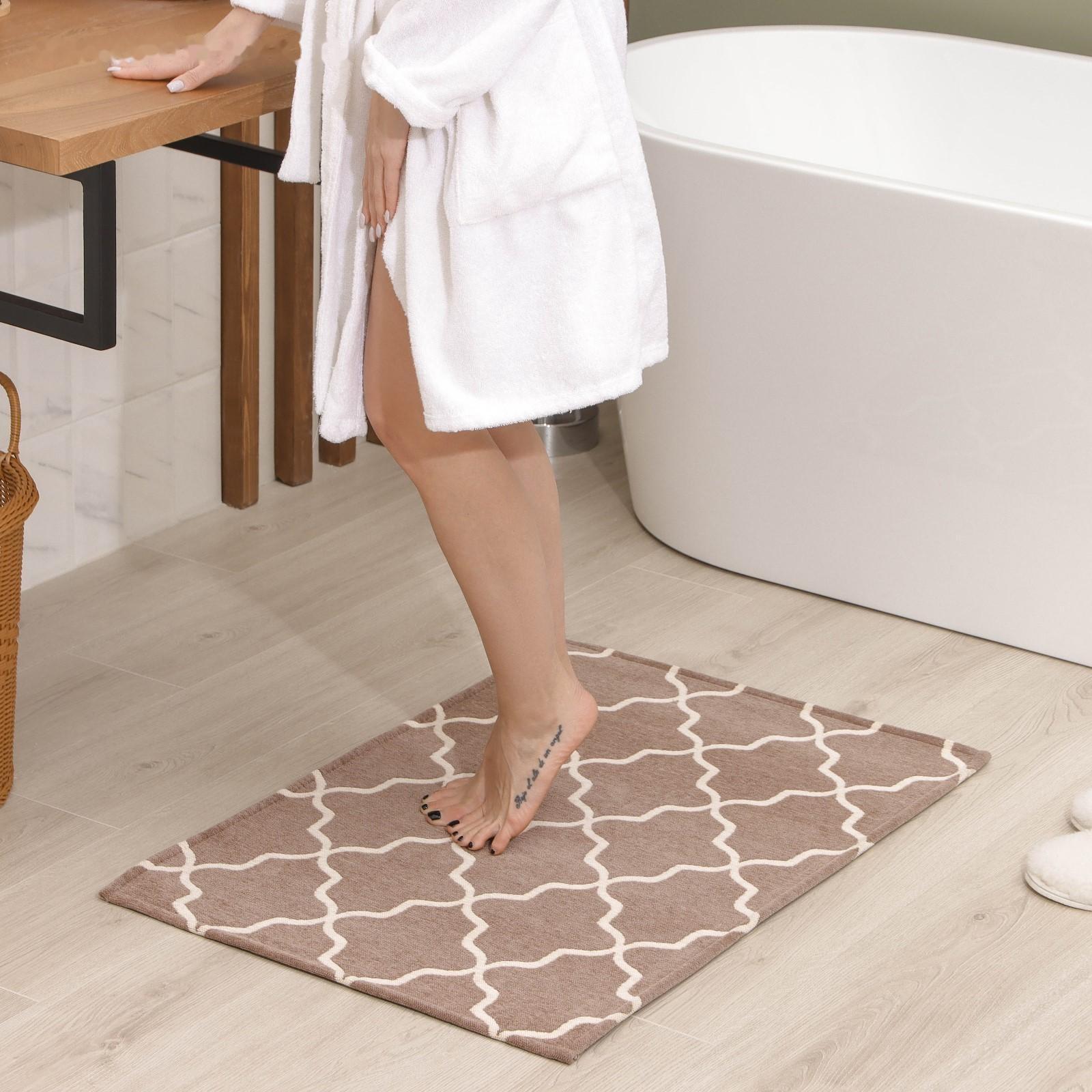 Коврик для ванной SAVANNA «Грация», 60×90 см, цвет коричневый