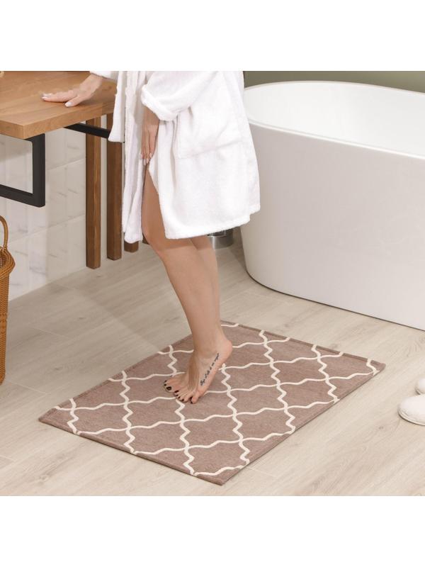 Коврик для ванной SAVANNA «Грация», 60×90 см, цвет коричневый