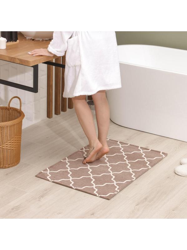 Коврик для ванной SAVANNA «Грация», 60×90 см, цвет коричневый