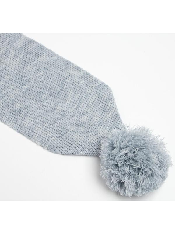 Шарф детский, цвет серый, размер 110х14