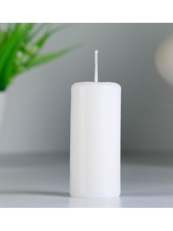 Набор свечей - цилиндров, 4х9 см, набор 3 шт, белая