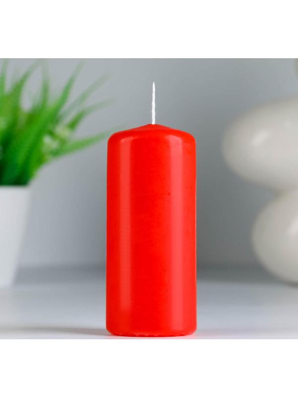 Набор свечей - цилиндров, набор 3 шт, красная (4х5 см, 4х9 см, 5х11,5 см)