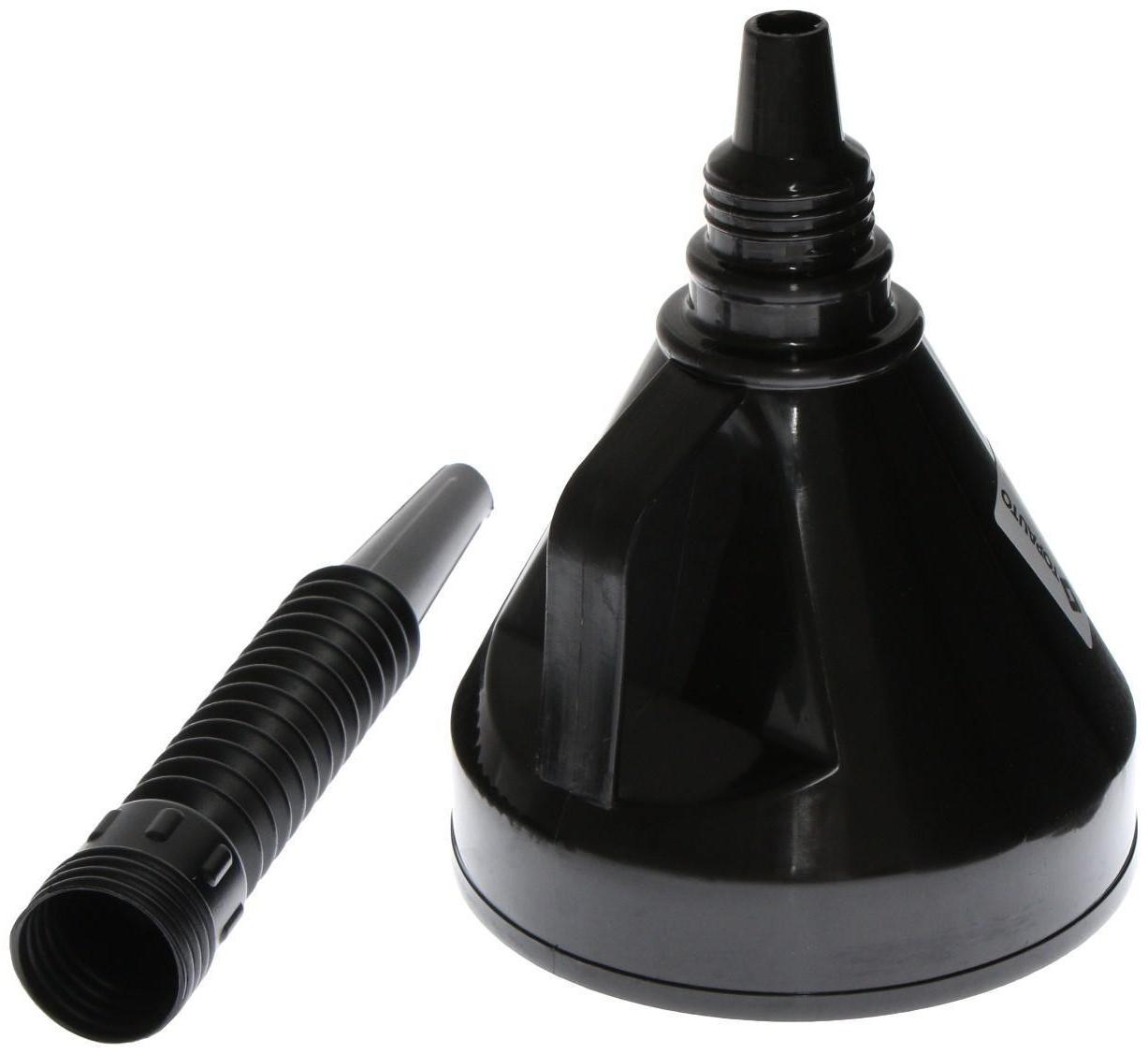 Воронка для ГСМ Топ Авто, с сеткой, разборная, гофра, d 13 см, h носика 12,5 см, черная