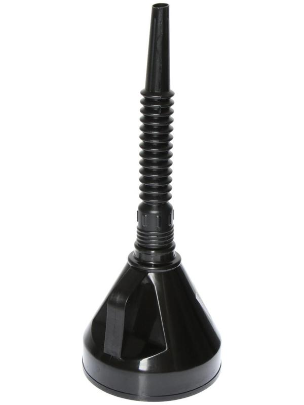 Воронка для ГСМ Топ Авто, с сеткой, разборная, гофра, d 13 см, h носика 12,5 см, черная