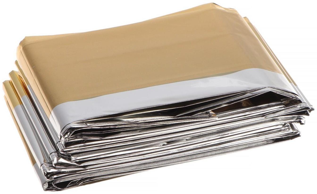 Покрывало изотермическое спасательное Топ Авто, 160х210 см, от переохлаждения или перегрева