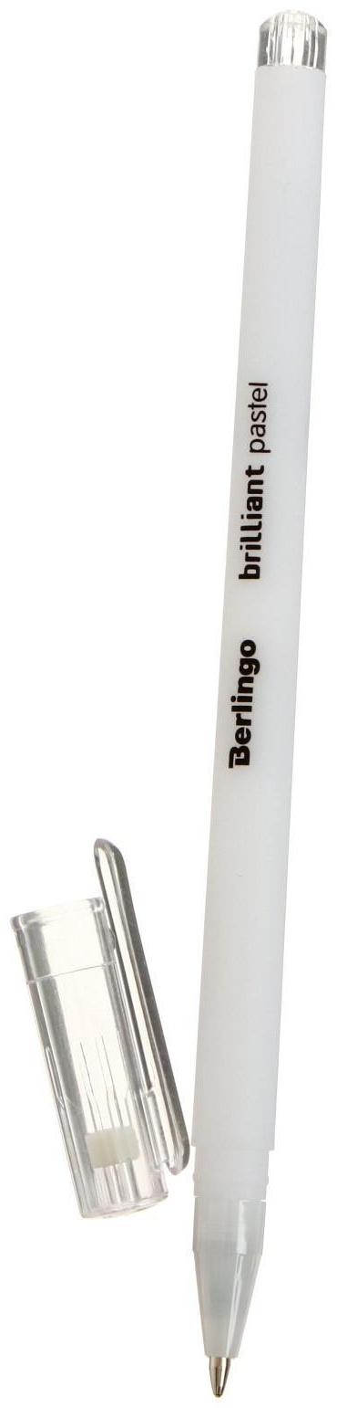 Ручка гелевая Berlingo Brilliant Pastel, 0,8 мм, пастель белая