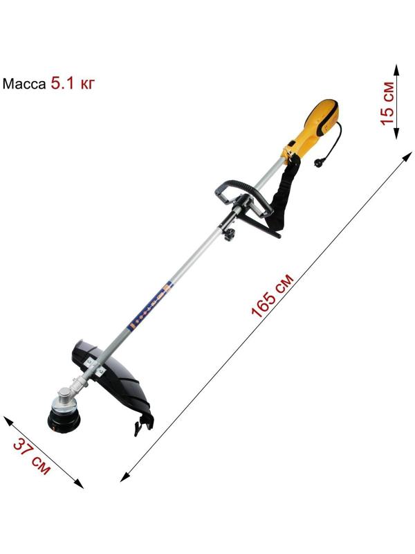 Электротриммер ТУНДРА, разборная штанга, катушка полуавтомат и диск, скос 400 мм, 1200 Вт