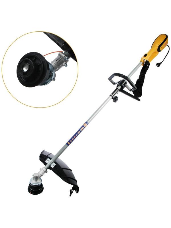 Электротриммер ТУНДРА, разборная штанга, катушка полуавтомат и диск, скос 400 мм, 1200 Вт