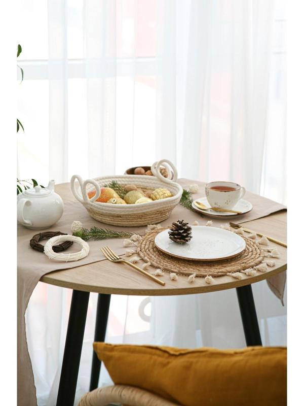 Салфетка сервировочная на стол Доляна «Фина», d=30 см