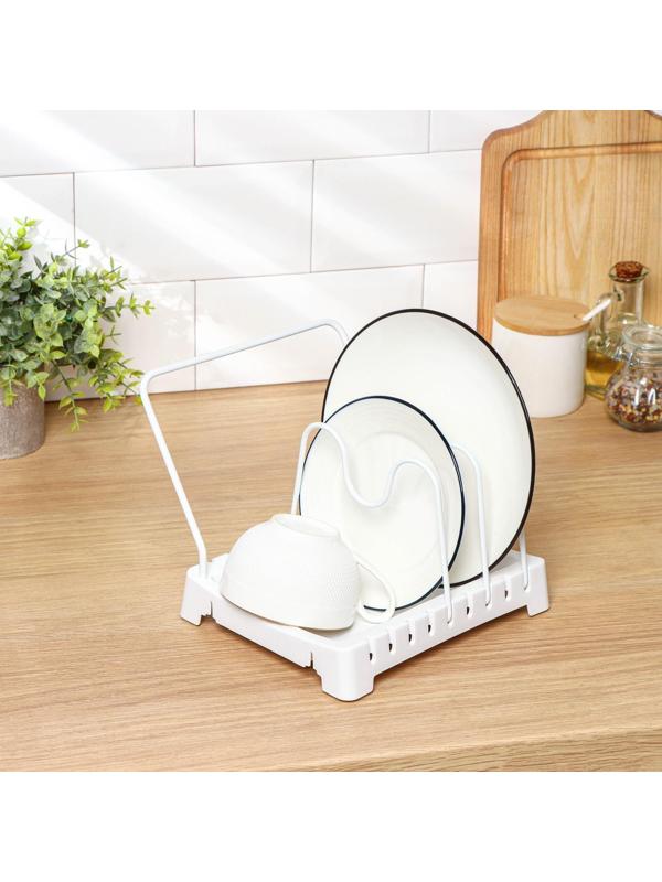 Держатель для крышек с поддоном, 25×18,5×4,5 см, цвет МИКС