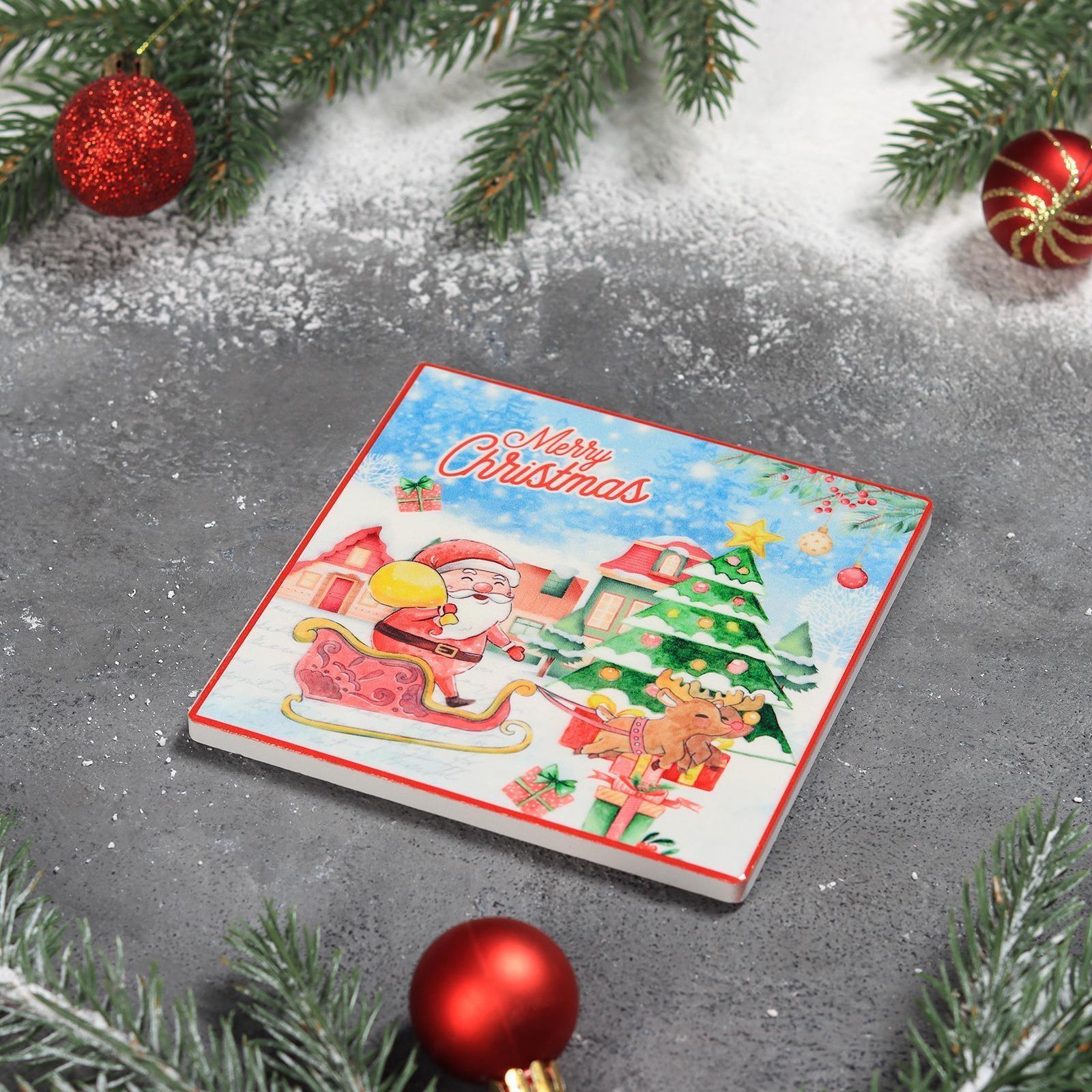 Подставка под горячее Доляна «Зимний праздник», 10,8×10,8 см