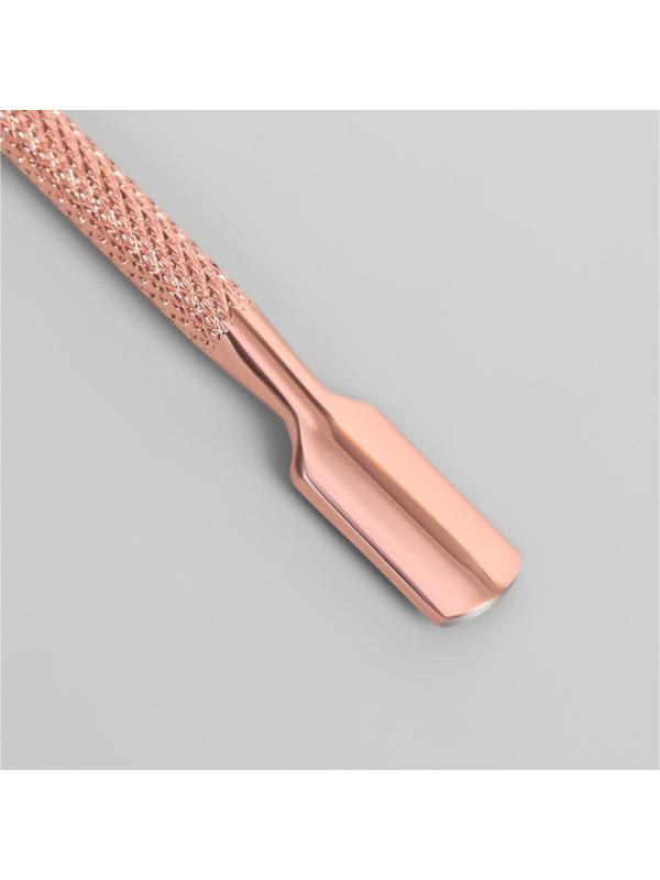 Шабер двусторонний, лопатка вогнутая, топорик, 12,6 см, цвет «розовое золото»