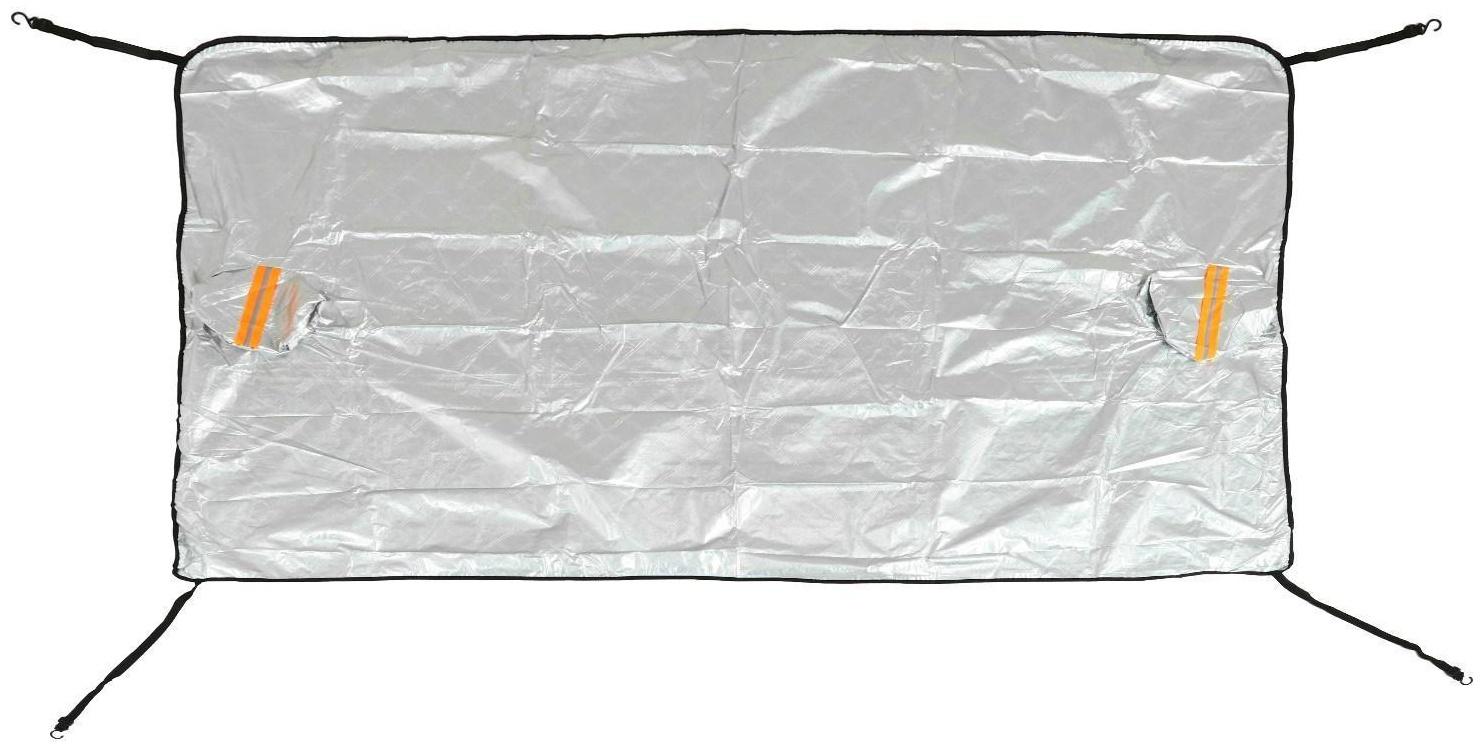 Защитный чехол-накидка на стекло автомобиля и зеркала 145х220 см, 2 слоя, светоотражающий