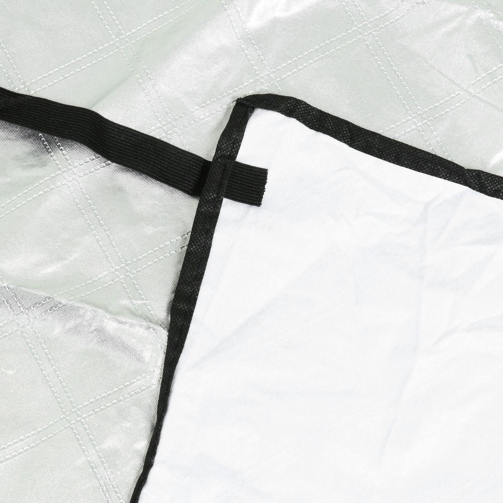 Защитный чехол-накидка на стекло автомобиля и зеркала 145х220 см, 2 слоя, светоотражающий