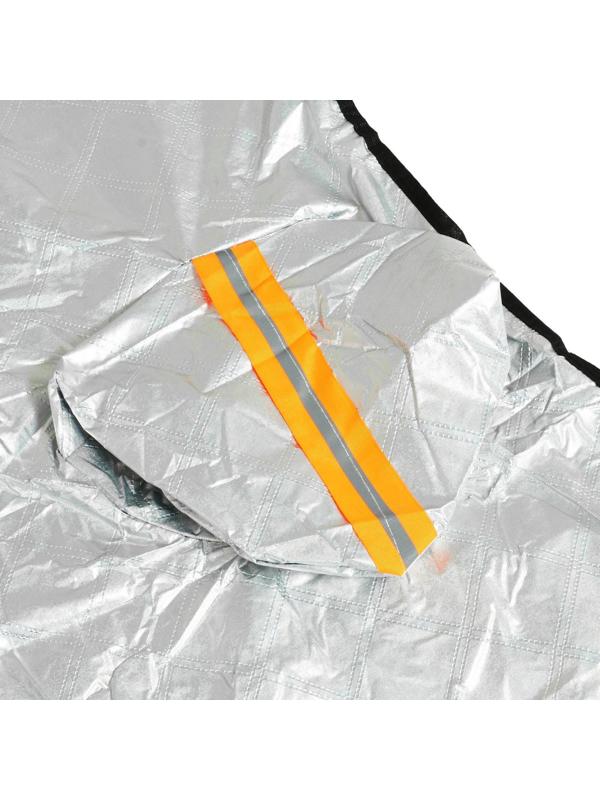 Защитный чехол-накидка на стекло автомобиля и зеркала 145х220 см, 2 слоя, светоотражающий