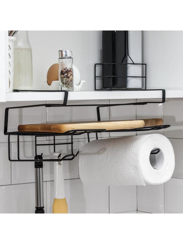 Держатель для кухонных принадлежностей подвесной, цвет черный