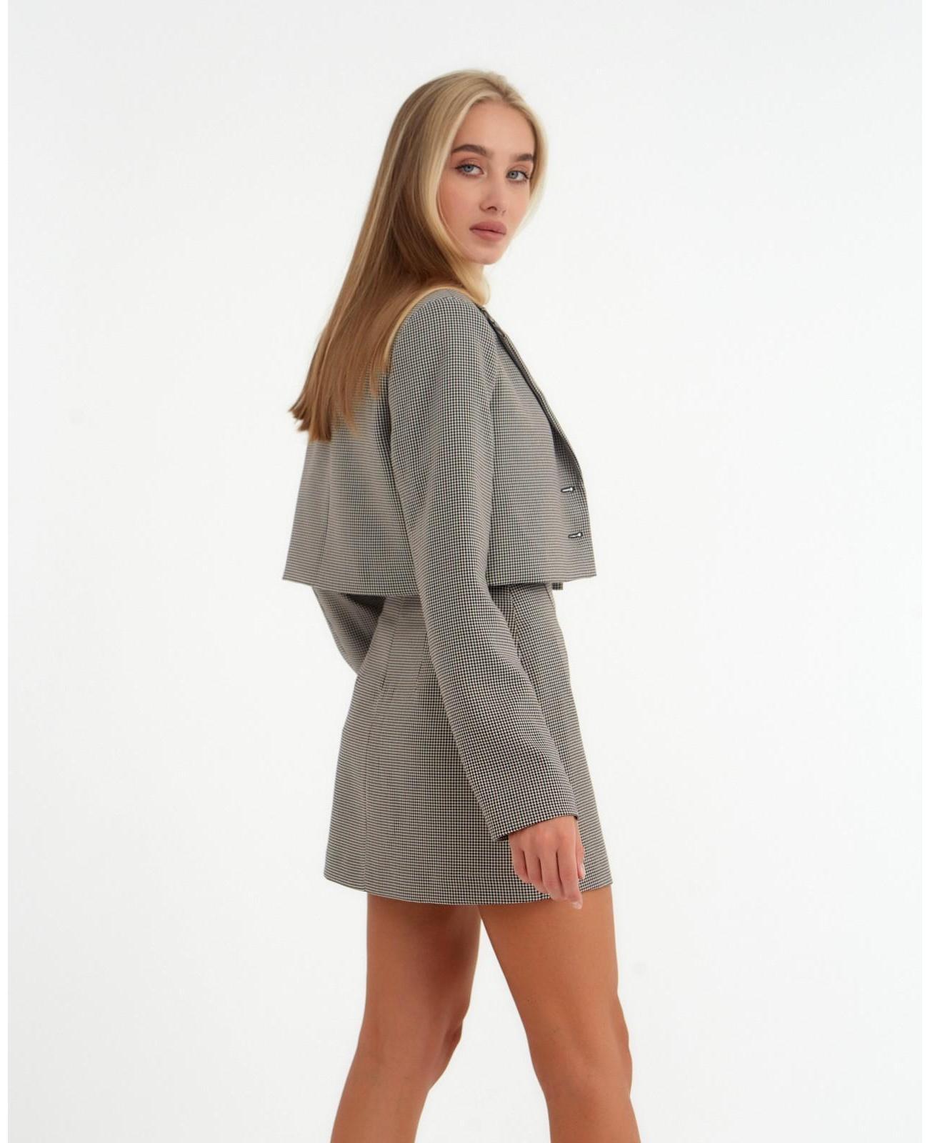 Пиджак женский укороченный MIST р. 48, коричневый