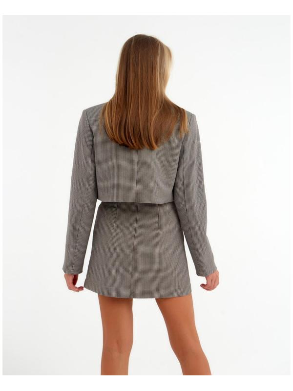 Пиджак женский укороченный MIST р. 48, коричневый