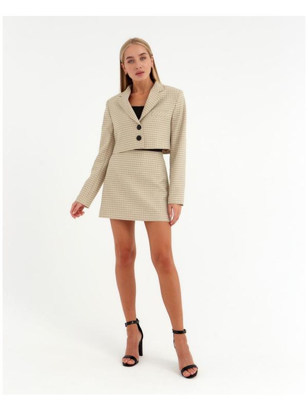 Пиджак женский укороченный MIST р. 46, бежевый